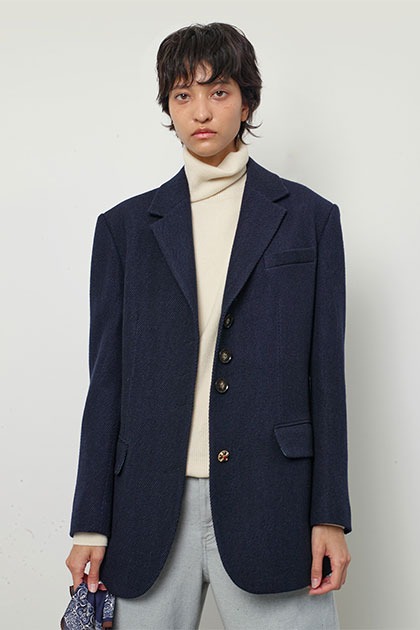 [경수진, 윤소이, 홍승희 착용] wool twill jacket (navy)